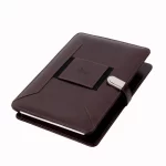 Pennline Superbook Organizer With Wireless Charging + 8000mAh Powerbank And 16GB Flash Drive Coffee Brown