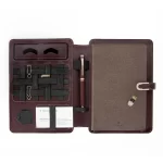 Pennline Superbook Organizer With Wireless Charging + 8000mAh Powerbank And 16GB Flash Drive Coffee Brown