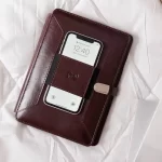 Pennline Superbook Organizer With Wireless Charging + 8000mAh Powerbank And 16GB Flash Drive Coffee Brown