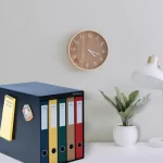 Pennline HUB Filing Cabinet In Metal With 5 Vertical Large Folders (2-D Ring Binders) - Matte Black