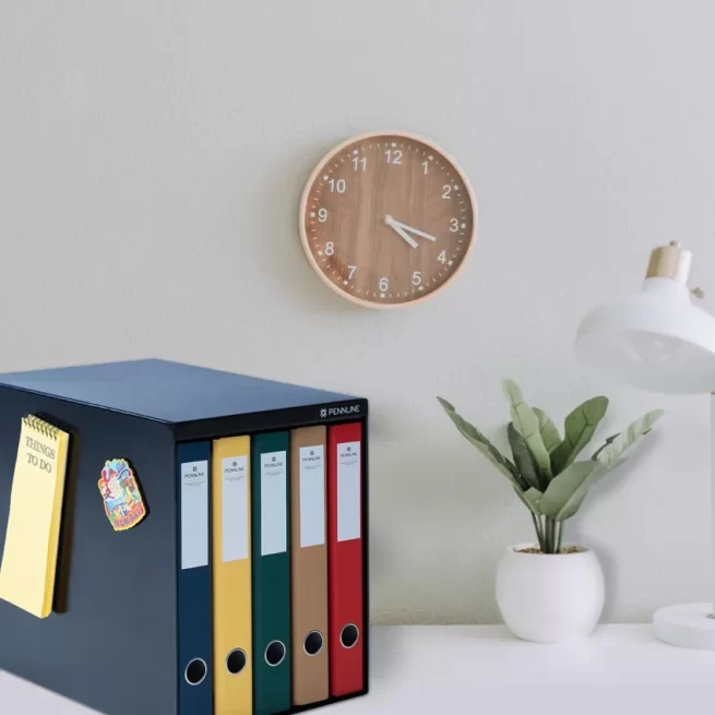 Pennline HUB Filing Cabinet In Metal With 5 Vertical Large Folders (2-D Ring Binders) - Matte Black