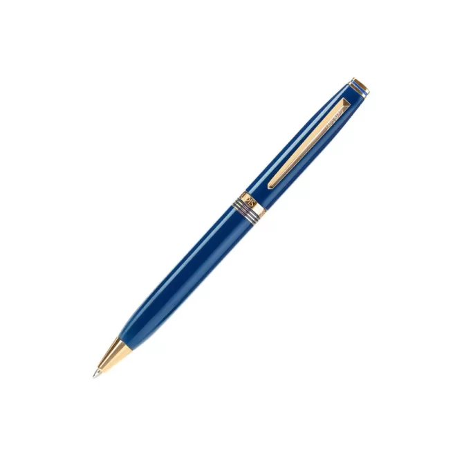 Contemporary Ballpoint Pen with Shard Cufflinks in Blue & Gold