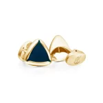 Contemporary Ballpoint Pen with Shard Cufflinks in Blue & Gold