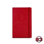 Pennline 83 A5 Size Hard Cover Notebook with 83 Logo (Ruled) - Red