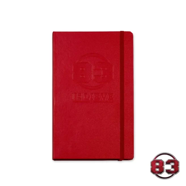 Pennline 83 A5 Size Hard Cover Notebook with 83 Logo (Ruled) - Red