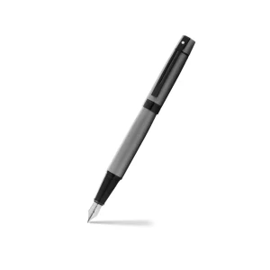 Sheaffer 9345 Gift 300 Lacquer Fountain Pen (Fine) Matte Grey with Polished Black Trim