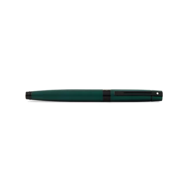 Sheaffer 9346 Gift 300 Lacquer Fountain Pen (Medium) Matte Green with Polished Black Trim