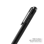 Lapis Bard Contemporary Torque Ballpoint Pen - Matte Black with Shiny Black Trim
