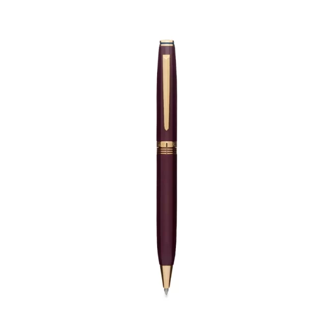 Lapis Bard Contemporary Bordeaux Ballpoint Pen Gold Trims