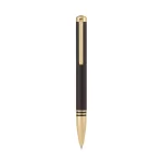 Lapis Bard Torque Artis Leather Ballpoint Pen - Brown with Gold Trims