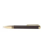 Lapis Bard Torque Artis Leather Ballpoint Pen - Brown with Gold Trims