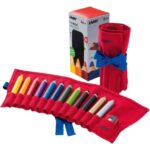 3plus-12 coloured pencils in fabric roll and sharpener LAMY Z 80 included-1226066