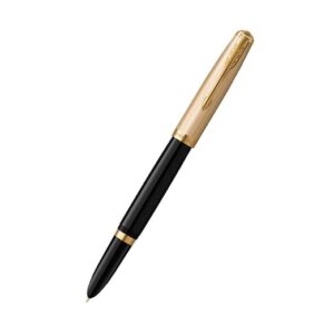 Parker 51 Deluxe Black Gold Trim Fountain Pen 8901198700265