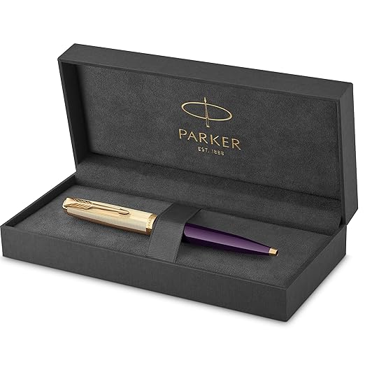Parker 51 Deluxe Plum Gold Trim Ballpoint Pen ‎2123518