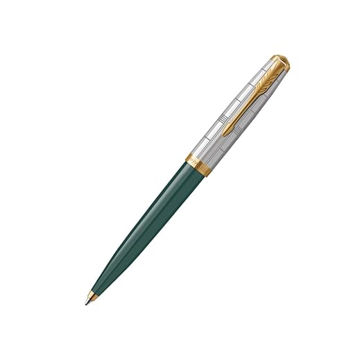 Parker 51 Forest Green Gold Trim Ballpoint Pen ‎8901198710073