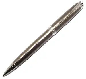 Parker Ambient Ambient Gun Metal Chrome Trim Ballpoint Pen ‎9000032910