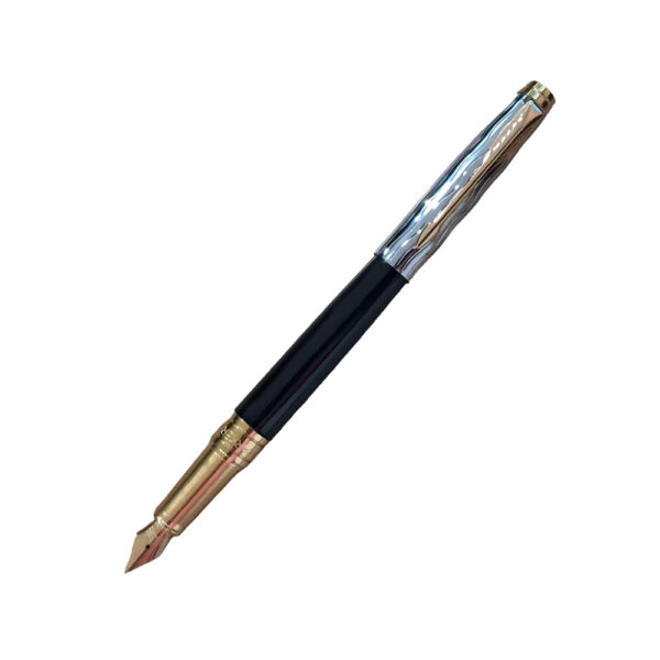 Parker Aster Essential Black & Chrome – Gold Trim Fountain Pen 8902298161314