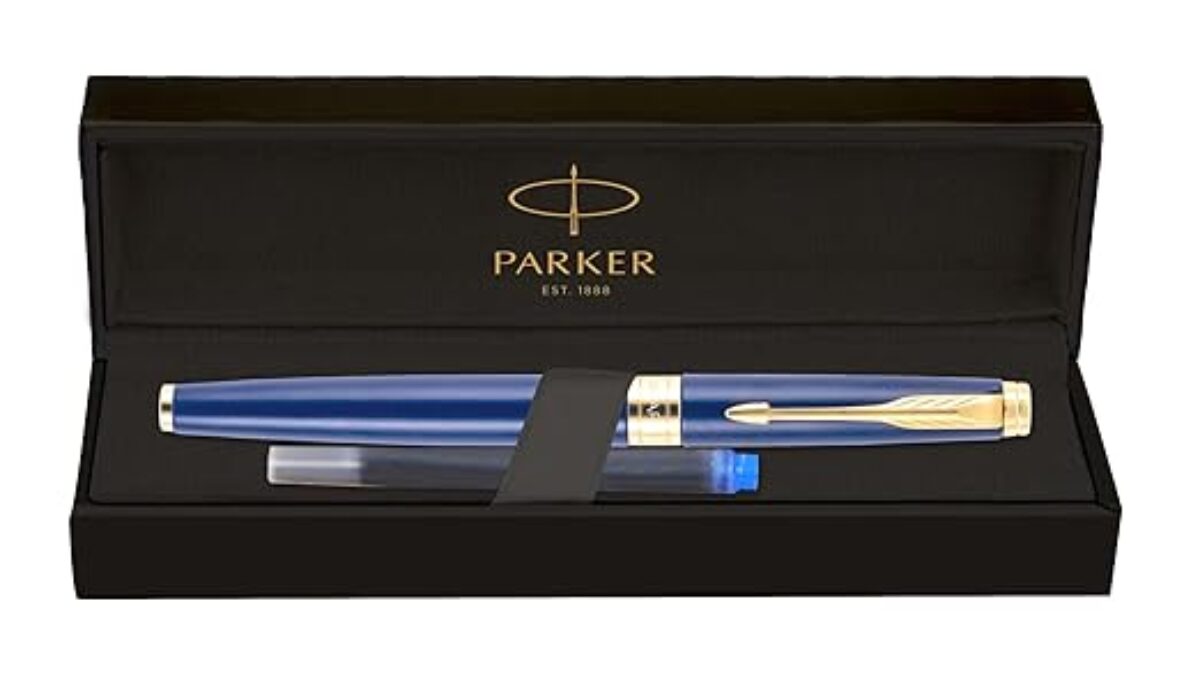 Parker Aster Matte Blue Gold Trim Fountain Pen ‎9000025744