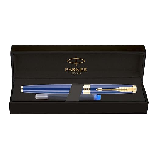 Parker Aster Matte Blue Gold Trim Fountain Pen 9000025744