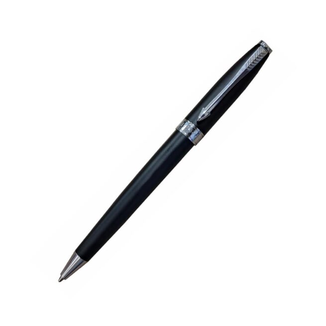 Parker Fusion Matte Black Chrome Trim Ballpoint Pen 8901198180319