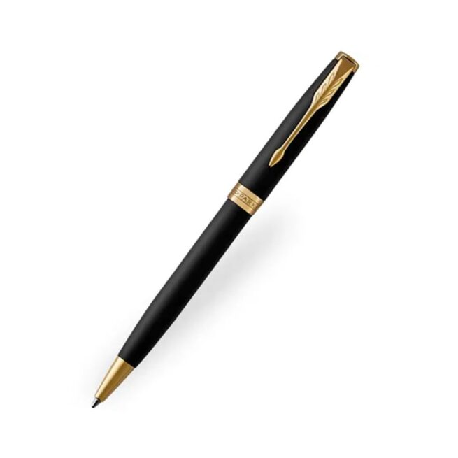 Parker Fusion Matte Black Gold Trim Ballpoint Pen 9000034438