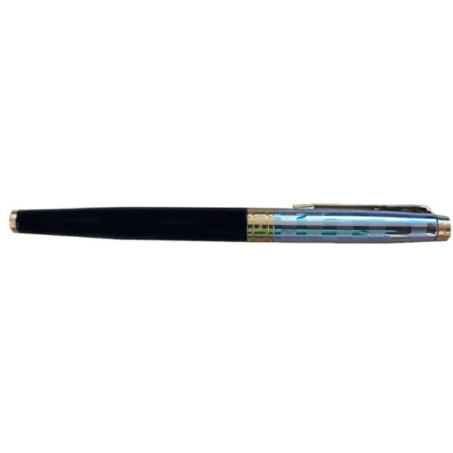 Parker Aster Deluxe Black & Chrome – Gold Trim Rollerball Pen 8902298161291