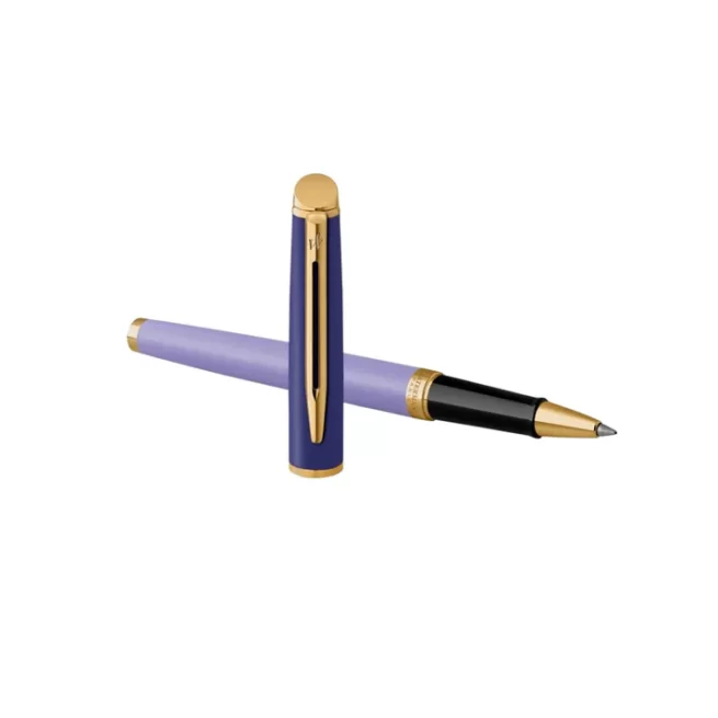 Waterman Hémisphère Colour Blocking Purple Gold Trim Rollerball Pen ‎2179922