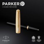 Parker 51 Black Gold Trim Fountain Pen 9000032287