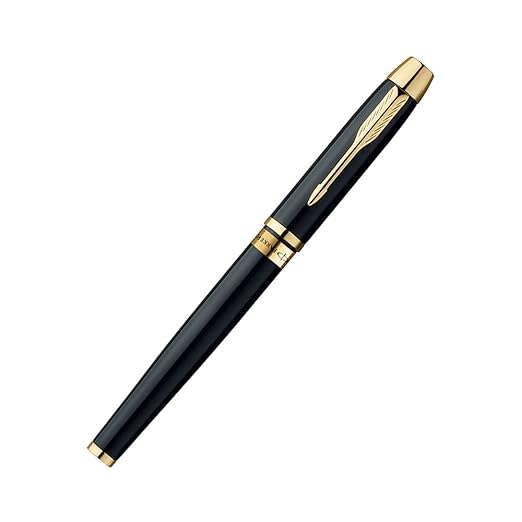 Parker Odyssey Lacque Black Gold Trim Fountain Pen 8901198141648