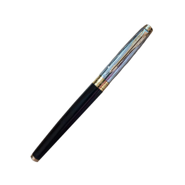 Parker Aster Essential Black & Chrome – Gold Trim Fountain Pen 8902298161314