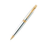 Parker Aster Shiny Chrome Gold Trim Ballpoint Pen 8901198154570