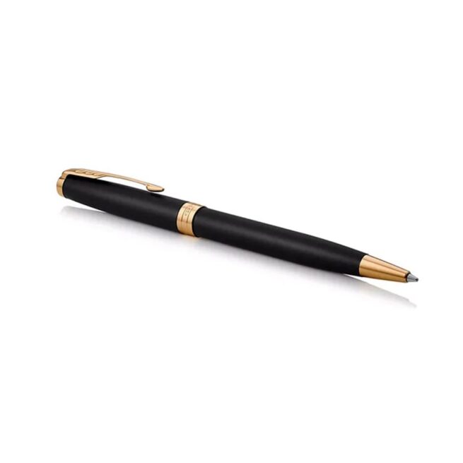 Parker Fusion Matte Black Gold Trim Ballpoint Pen 9000034438
