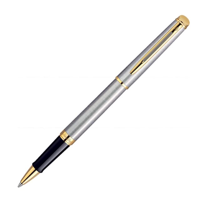 Waterman Hémisphère Stainless Steel Gold Trim Rollerball Pen 9000017088