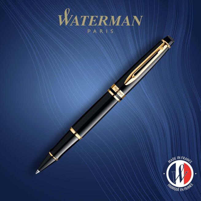 Waterman Expert MARS BLACK GOLD TRIM Rollerball Pen ‎S0951680