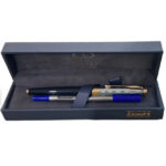 Parker Aster Deluxe Black & Chrome – Gold Trim Rollerball Pen 8902298161291