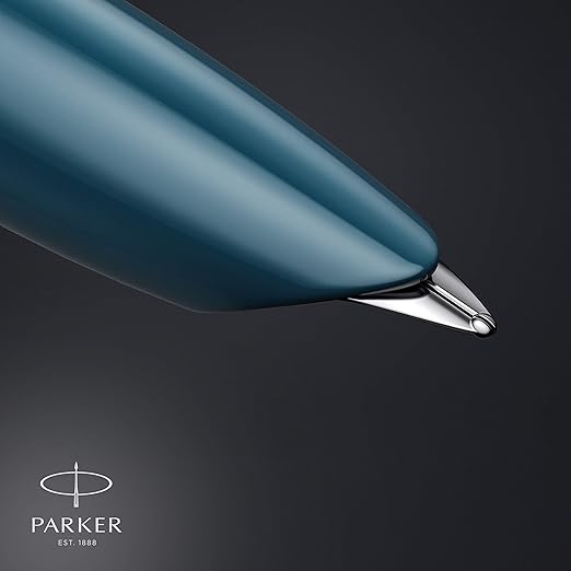Parker 51 Teal Blue Chrome Trim Fountain Pen 2123506