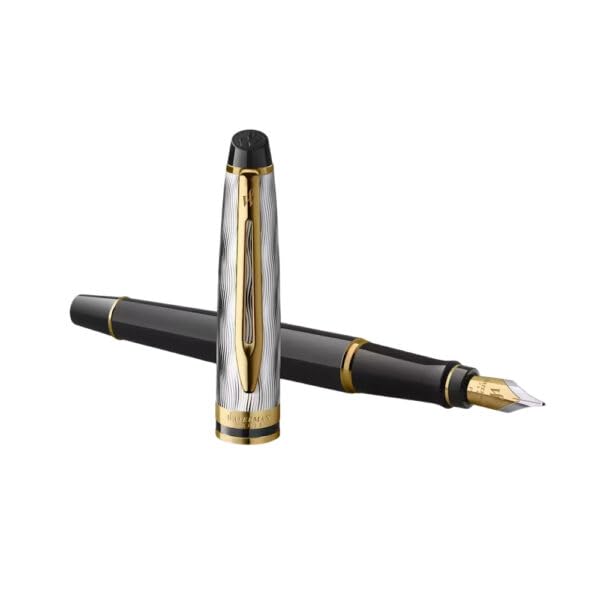 Waterman  Expert Reflections of Paris Gold Trim Fountain Pen 8901198923220