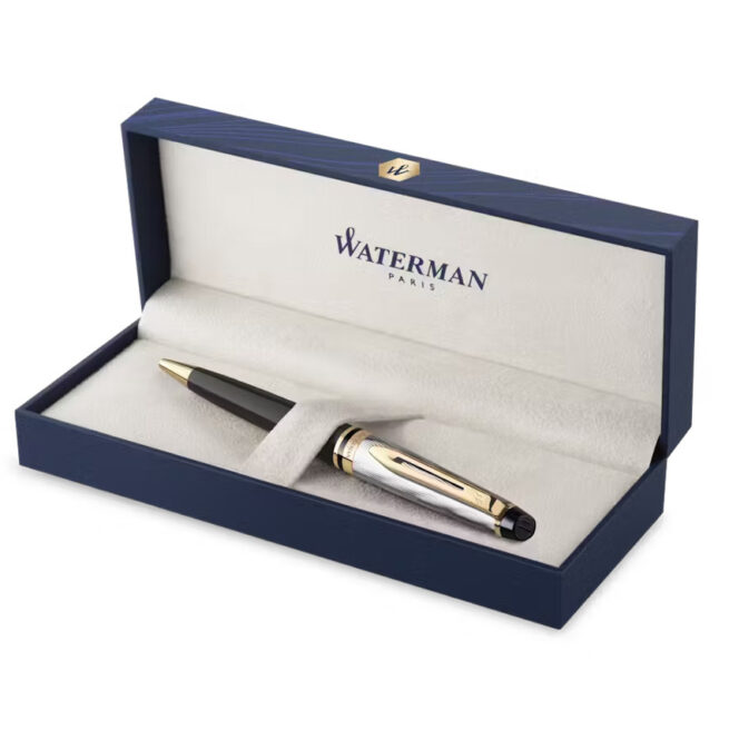 Waterman  Expert Reflections of Paris Gold Trim Ballpoint Pen