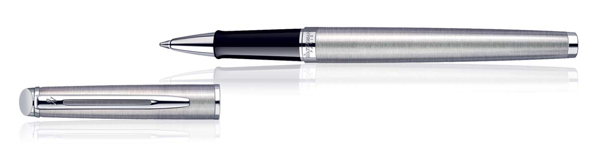 Waterman Hémisphère Stainless Steel Chrome Trim Rollerball Pen ‎9000017092