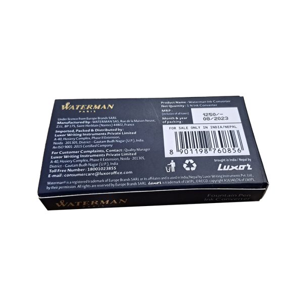 Waterman Inks & Refills Standard Converter Refill 8901198760856