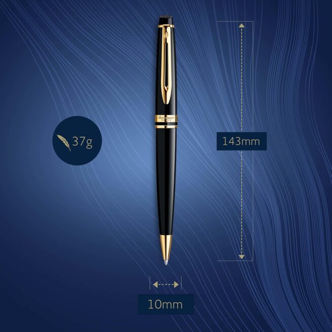 Waterman Expert MARS BLACK GOLD TRIM FOUNTAIN PEN S0951700