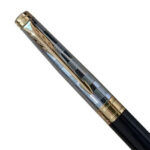 Parker Aster Deluxe Black & Chrome – Gold Trim Rollerball Pen 8902298161291