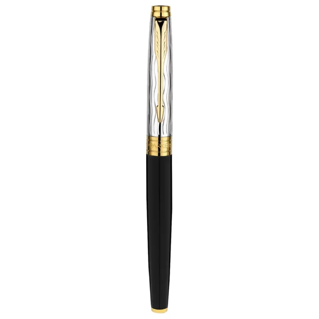Parker Aster Essential Black & Chrome – Gold Trim Rollerball Pen 9000037522
