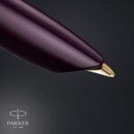 Parker 51 Deluxe Plum Gold Trim Fountain Pen 2123517