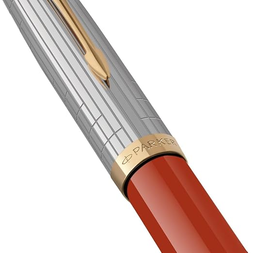 Parker 51 Red Rage Gold Trim Fountain Pen