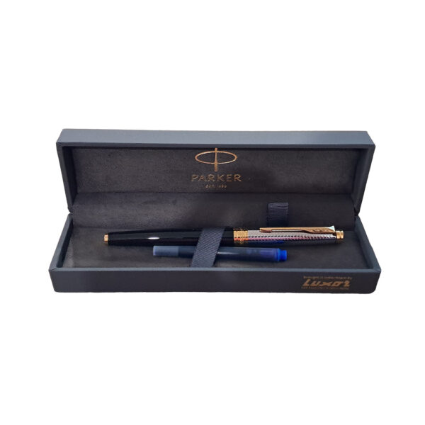 Parker Aster Contemporary Black & Gold – Gold Trim Fountain Pen 8902298161345