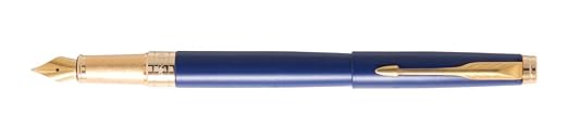 Parker Aster Matte Blue Gold Trim Fountain Pen 9000025744