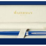 Waterman Hémisphère Colour Blocking Black & Blue Chrome Trim Rollerball Pen 1904600