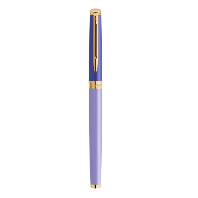 Waterman Hémisphère Colour Blocking Purple Gold Trim Rollerball Pen ‎2179922
