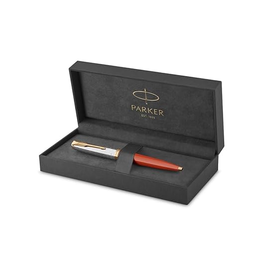 Parker 51 Red Rage Gold Trim Ballpoint Pen ‎8901198710042
